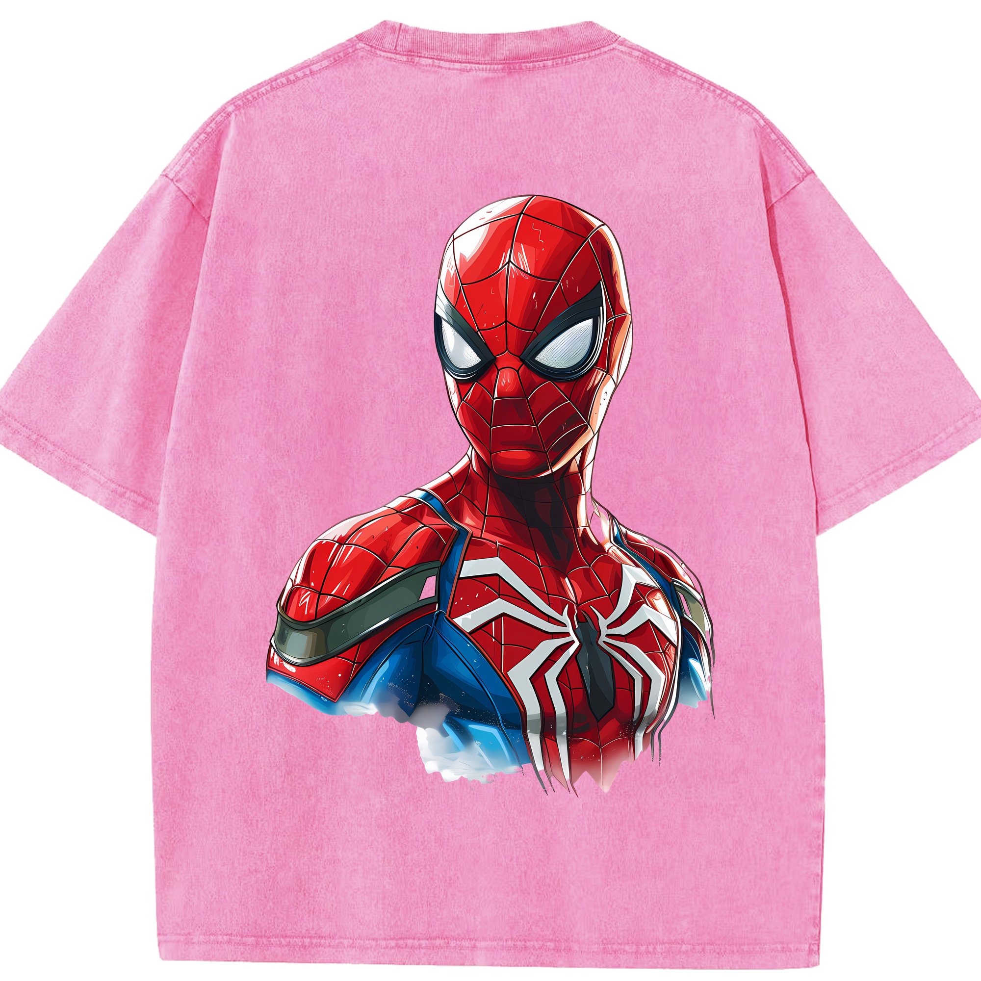 （画像用） Spider Man スパイダーマン 綿100% ヴィンテージ風 半袖Tシャツ（背面プリント）